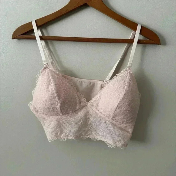 NWOT Bp Nordstrom pale pink lace plunge bra XL - Picture 4 of 6